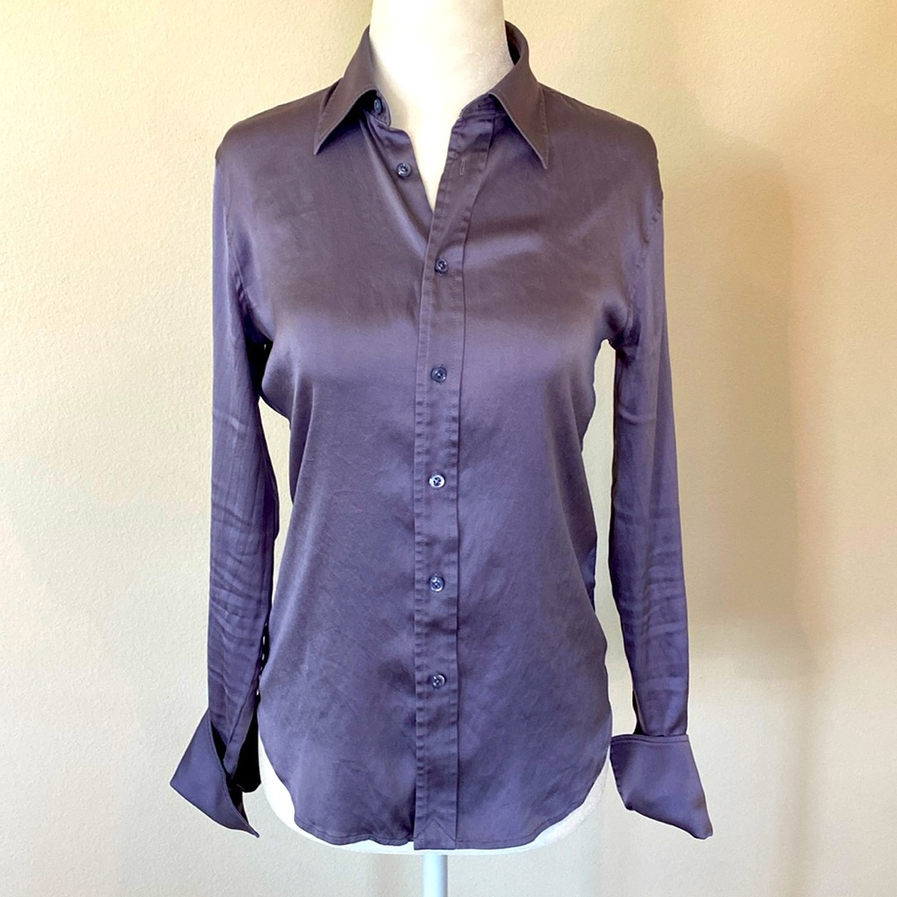 Ralph Lauren Purple Satin Blouse